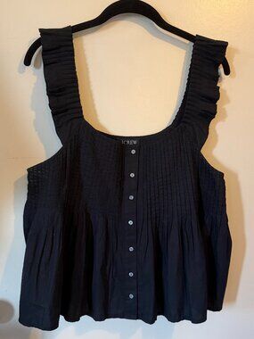 J. Crew Pintuck Peplum Top